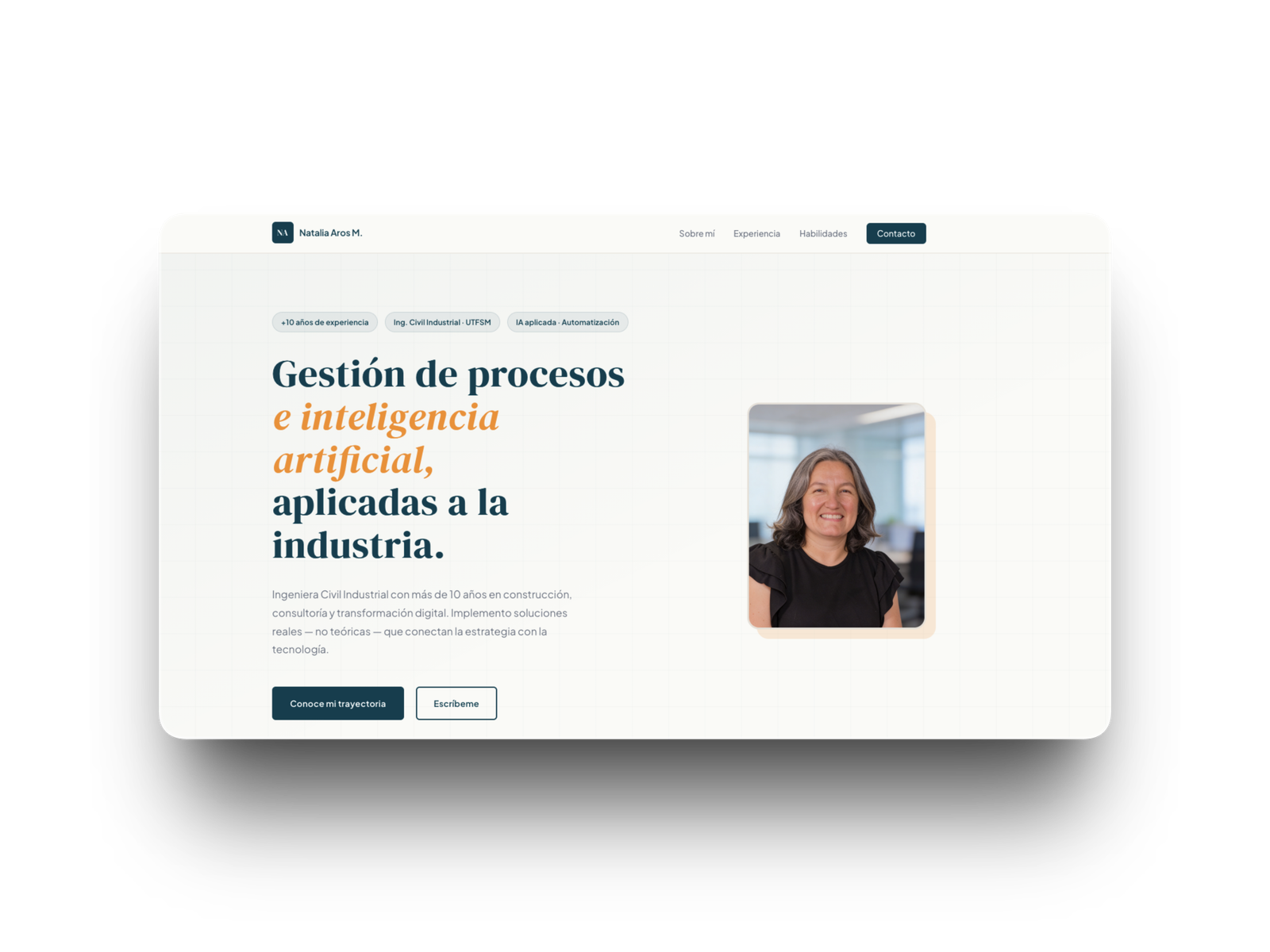 Sitio web natalia-aros.cl — Portafolio profesional